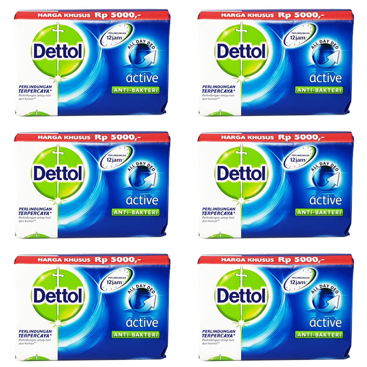 Dettol Anti-bacterial Bar Soap Active - (3 Pack) Dettol