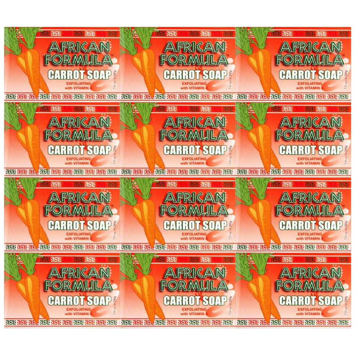 African Formular Carrot Soap 3 oz / 85 g (6 PACK) African Formula