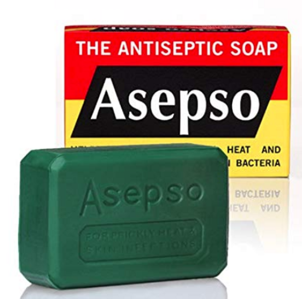 Asepso Antibacterial Antiseptic Soap 2.8 oz African Formula