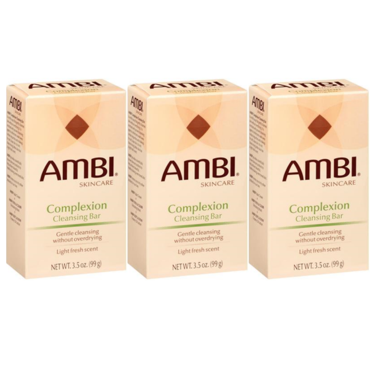 3 Pack) Ambi Skin Care soap Complexion Cleansing Bar Gentle Cleansing 3.5oz. AMBI