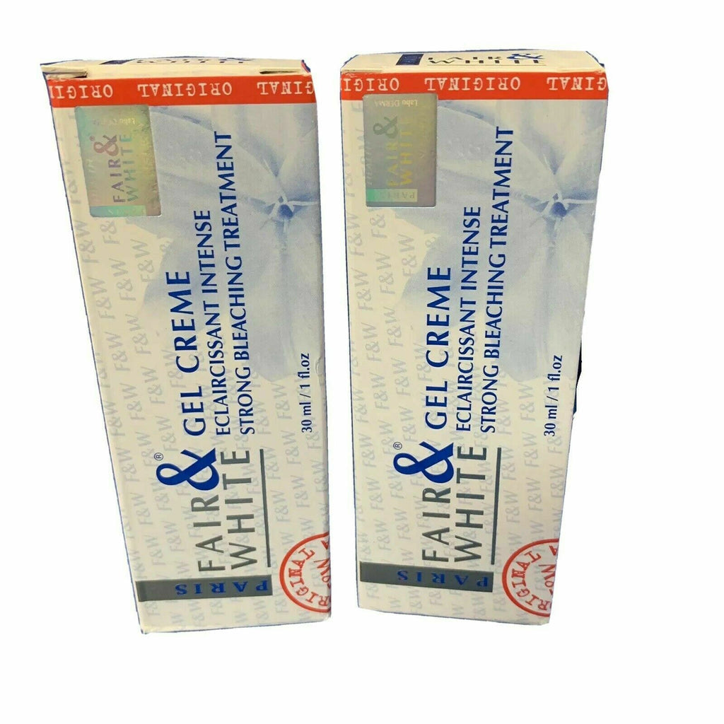 Fair & White Gel Cream Eclaircissant Intense Bleaching 1oz (2 Pack) FAIR & WHITE ORIGINAL