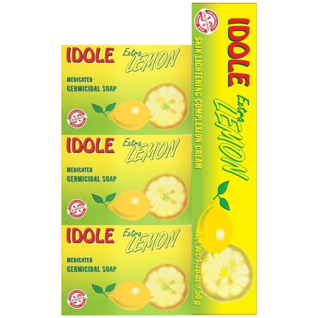 IDOLE EXTRA LEMON CREAM + Soap (Pack of 3) idole