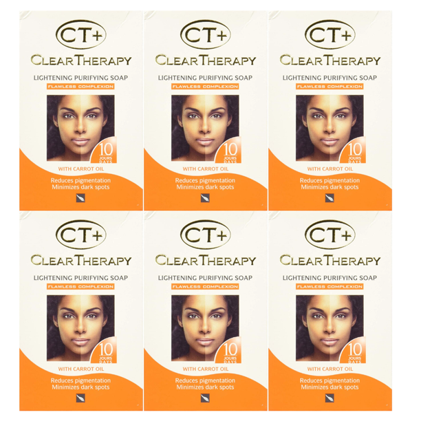 CT+ Clear Therapy - Lightening Purifying Soap w/Carrot Oil 6.2oz (175g) (6 PACK) CT+ Clear Therapy