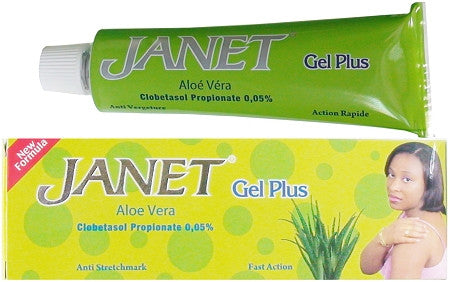 Janet Lightening Aloe Vera Gel Plus 1oz/30ml (Tube) 1oz / 30g Janet