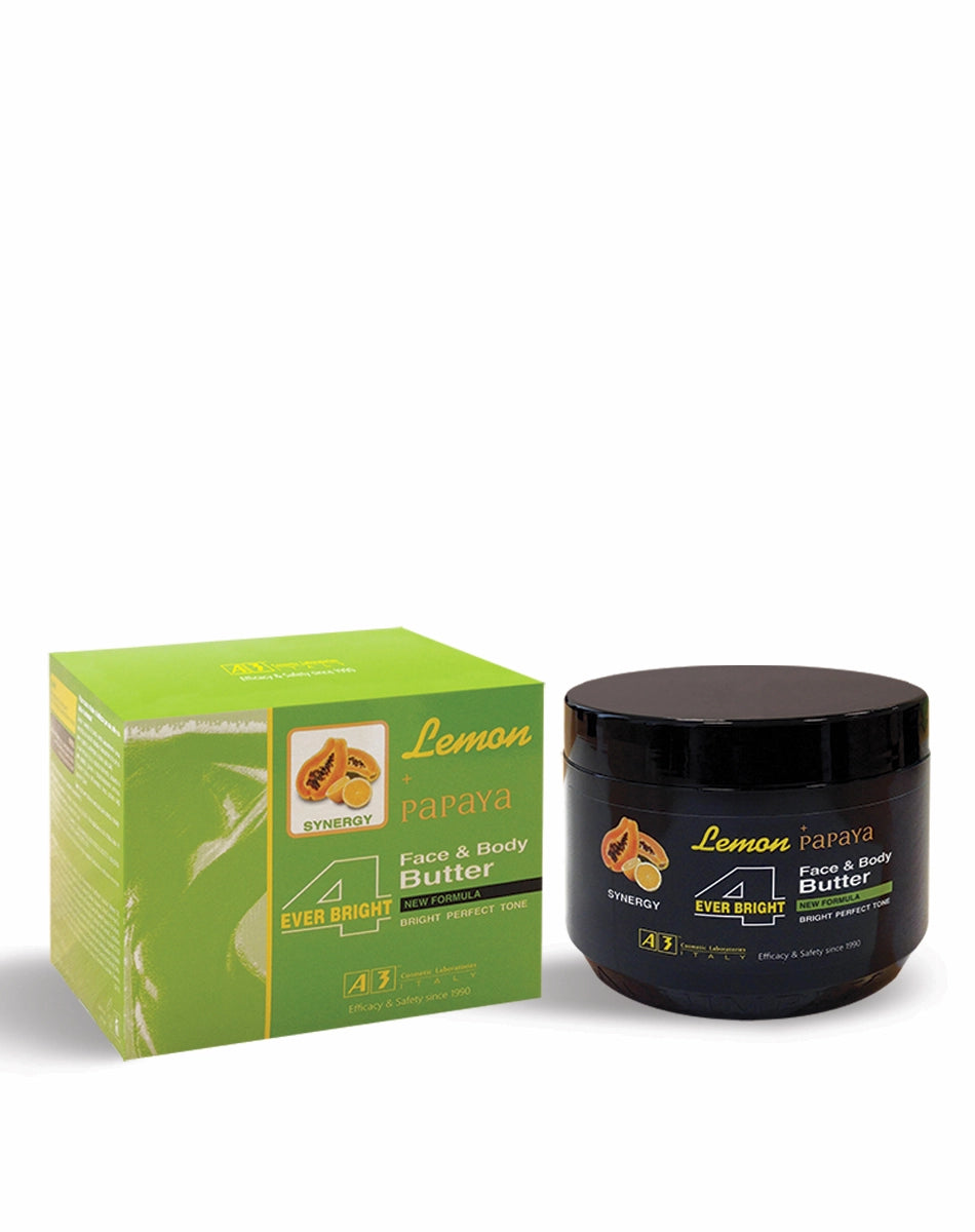 A3 Lemon + Papaya Face & Body Butter Jar Cream 400ml / 13.5oz A3 Lemon