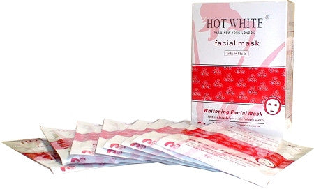 Hot White Whitening Facial Mask 8 Mask/Box Haloderm