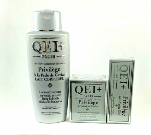 Qei+ Provilege Caviar Lotion, Soap And Tube Cream Qei+