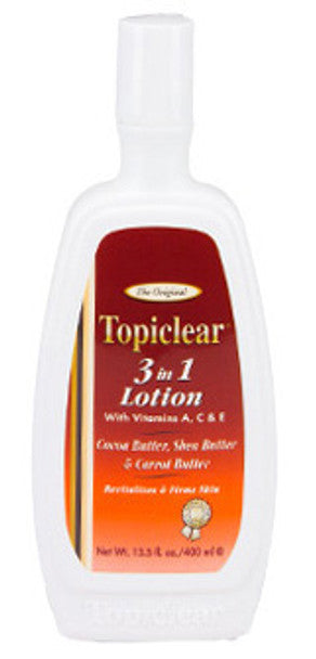 Topiclear 3 in 1 Lotion w/ Vit A, C & E Carrot Extract, Shea & Cocoa Butter 400 ml Topiclear