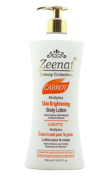 Zeenat Carrot Multiplex Skin Brightening Body Lotion 500ml ZEENAT